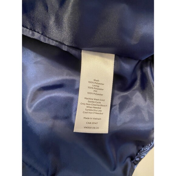 Talbots Quilted Paisley Jacket Women’s XL  Blue Navy Lightweight Floral Art Prep - Picture 10 of 10